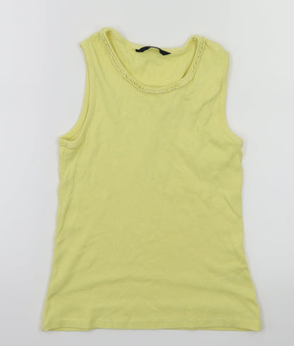 George Girls Yellow   Basic T-Shirt Size 11-12 Years