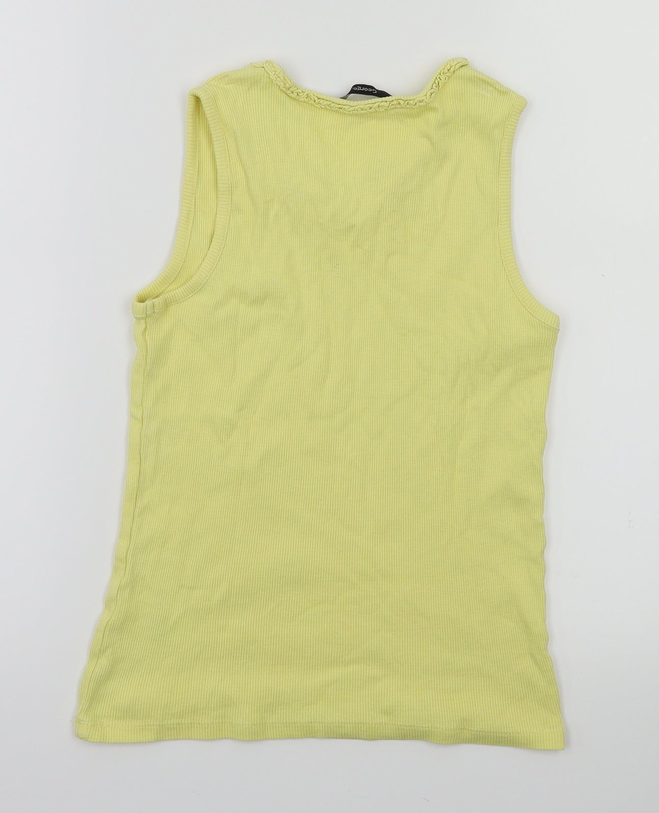 George Girls Yellow   Basic T-Shirt Size 11-12 Years