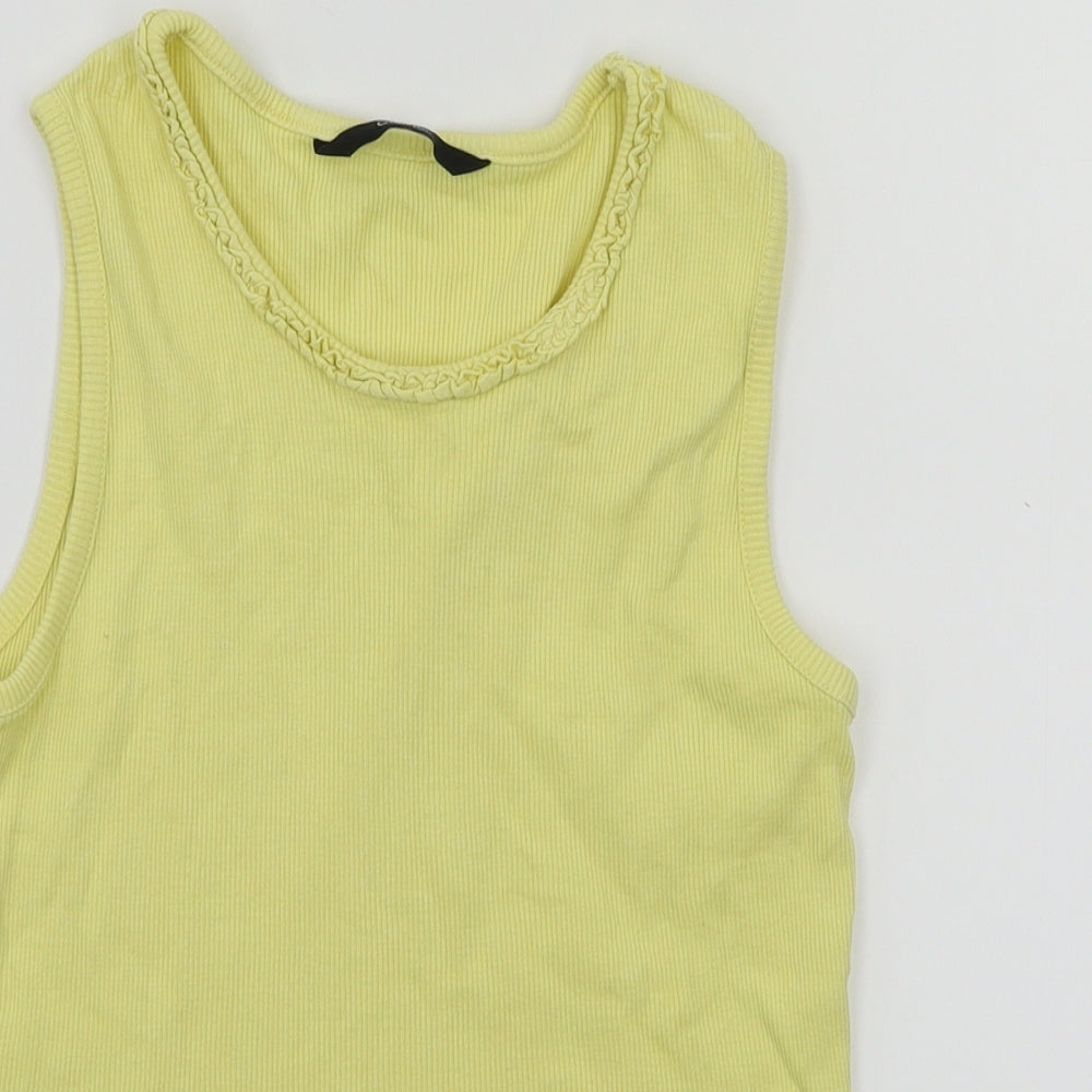 George Girls Yellow   Basic T-Shirt Size 11-12 Years
