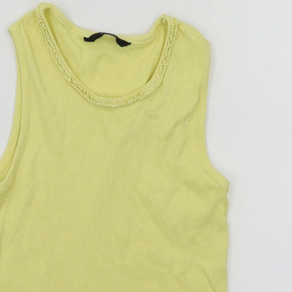 George Girls Yellow   Basic T-Shirt Size 11-12 Years