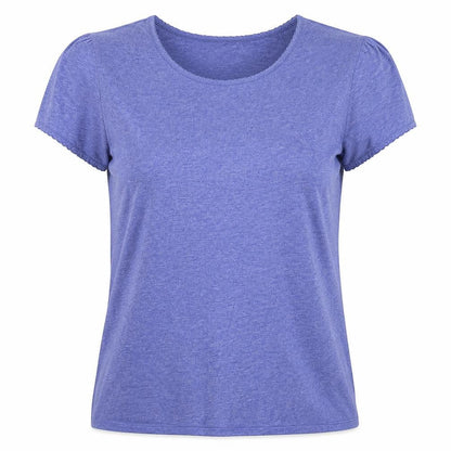 Womens UK Size L BM Blue Basic T-Shirt