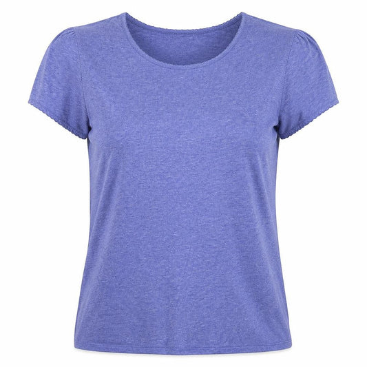 Womens UK Size L BM Blue Basic T-Shirt