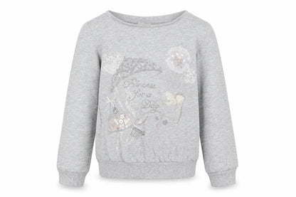 NEXT Girls Grey  Jersey Pullover Sweatshirt Size 5 Years