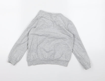NEXT Girls Grey  Jersey Pullover Sweatshirt Size 5 Years