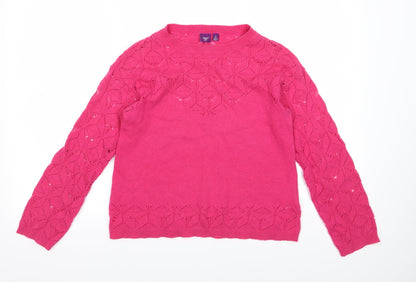 Hoxton Chic Womens Pink  Knit Pullover Jumper Size XS