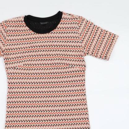 Topshop Womens Multicoloured Striped  T-Shirt Dress  Size 10