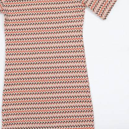 Topshop Womens Multicoloured Striped  T-Shirt Dress  Size 10