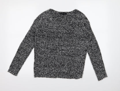 New Look Womens Black  Knit Pullover Jumper Size 8