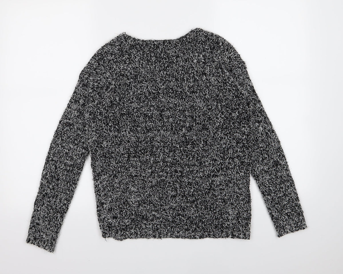 New Look Womens Black  Knit Pullover Jumper Size 8
