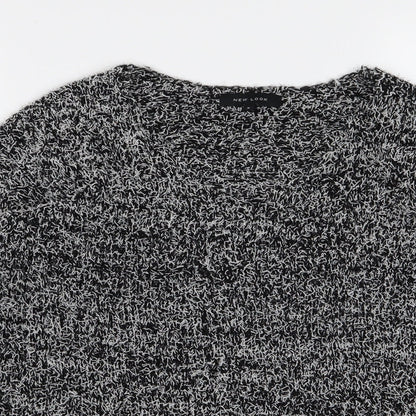 New Look Womens Black  Knit Pullover Jumper Size 8