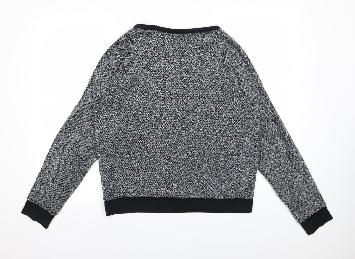 Topshop Womens Grey  Knit Pullover Jumper Size 10