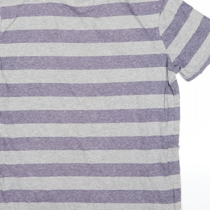 F&F Boys Grey Striped  Basic T-Shirt Size 12-13 Years