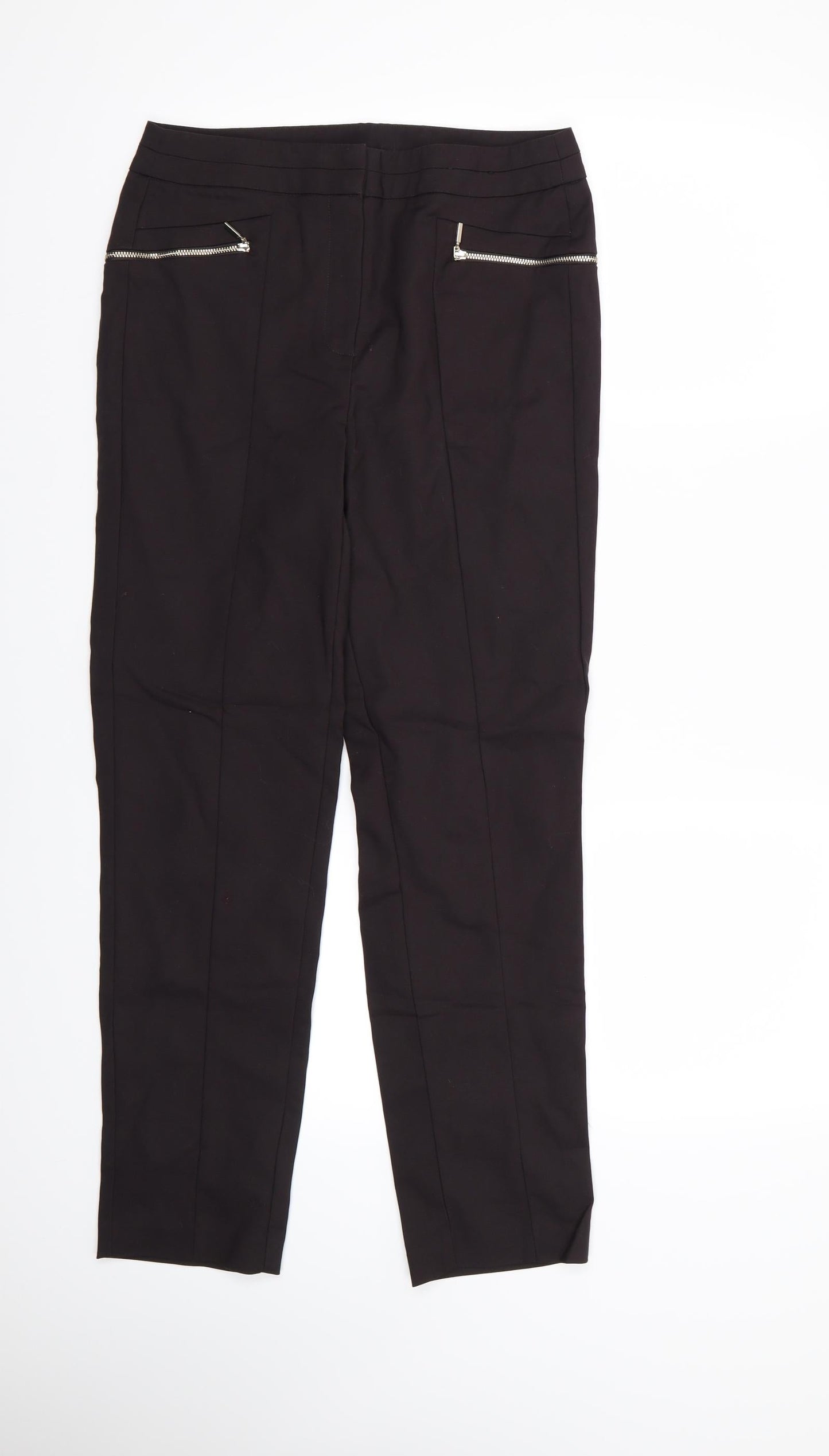 F&F Womens Brown   Trousers  Size 8 L26 in