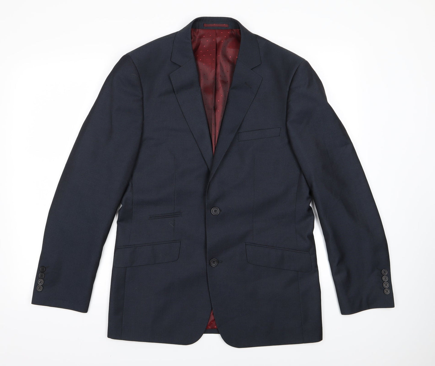 Tarocash Mens Grey  Rayon Jacket Suit Jacket Size 36