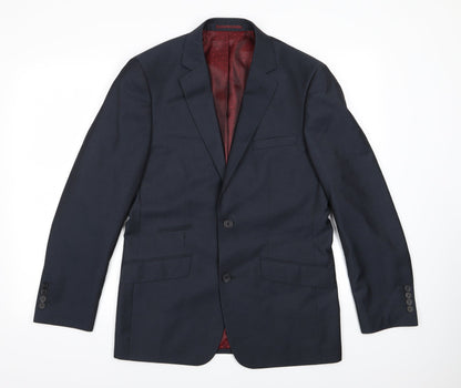 Tarocash Mens Grey  Rayon Jacket Suit Jacket Size 36