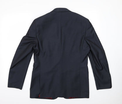 Tarocash Mens Grey  Rayon Jacket Suit Jacket Size 36
