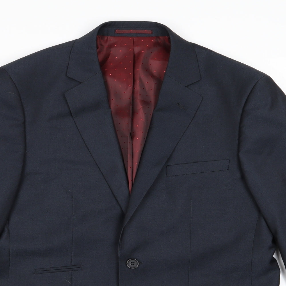 Tarocash Mens Grey  Rayon Jacket Suit Jacket Size 36