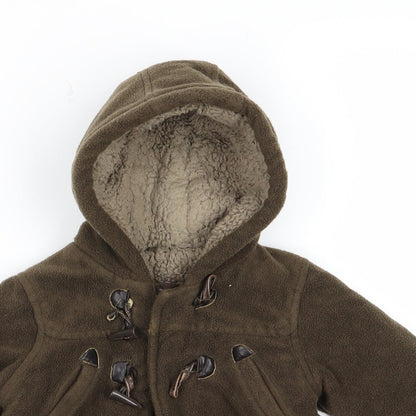 Mothercare Baby Brown  Fleece Basic Coat Coat Size 12-18 Months