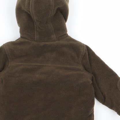 Mothercare Baby Brown  Fleece Basic Coat Coat Size 12-18 Months