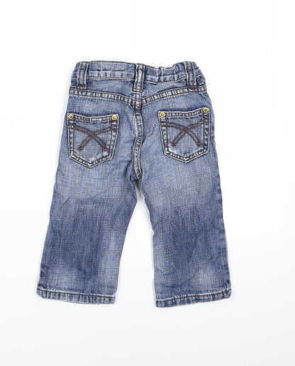 United Colours of Benetton Boys Blue  Denim Cargo Jeans Size 12 Months