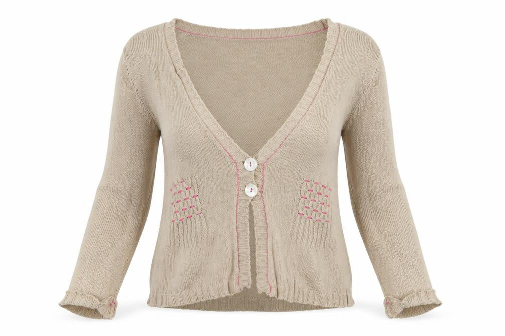 Quinton & Chadwick Womens Brown  Knit Cardigan Jumper Size S