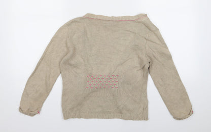 Quinton & Chadwick Womens Brown  Knit Cardigan Jumper Size S