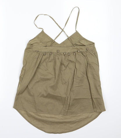 Womens UK Size 6 H&M Green Camisole Tank