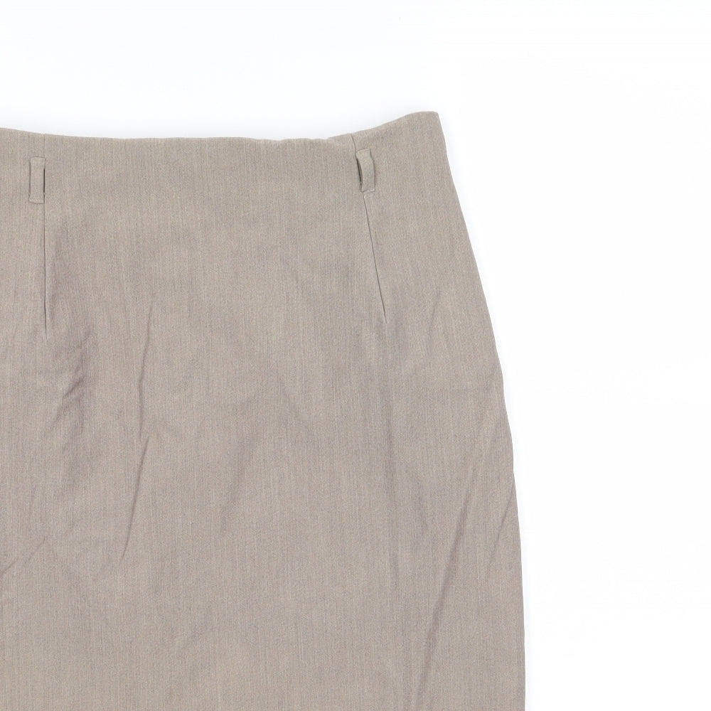 Marks and Spencer Womens Green  Rayon A-Line Skirt Size 12