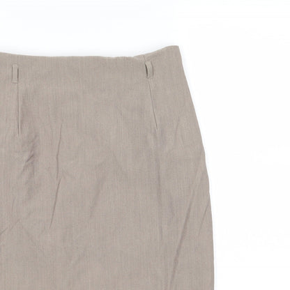 Marks and Spencer Womens Green  Rayon A-Line Skirt Size 12