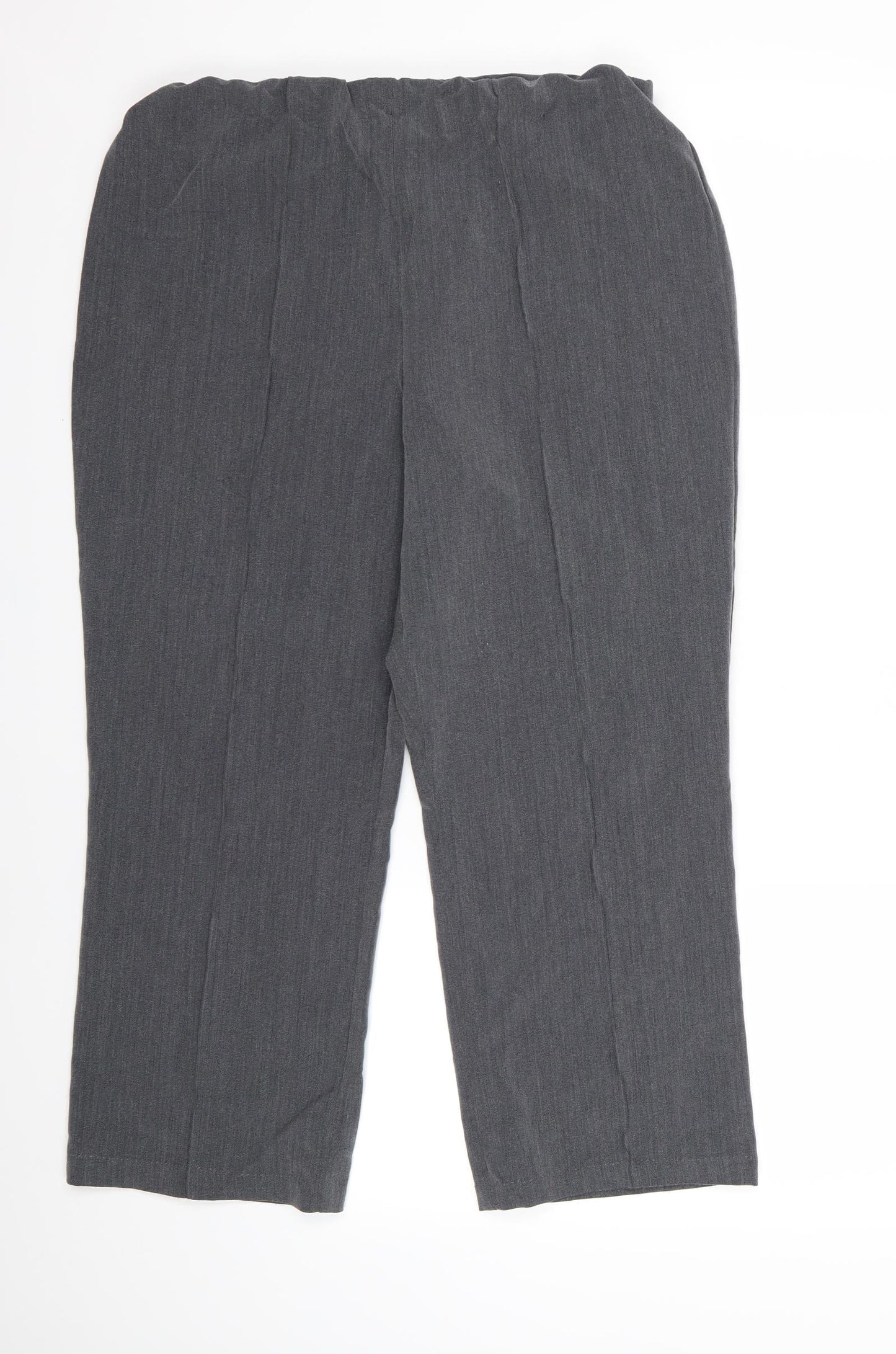 BM Casual Womens Grey  Rayon Dress Pants Trousers Size 14 L23 in