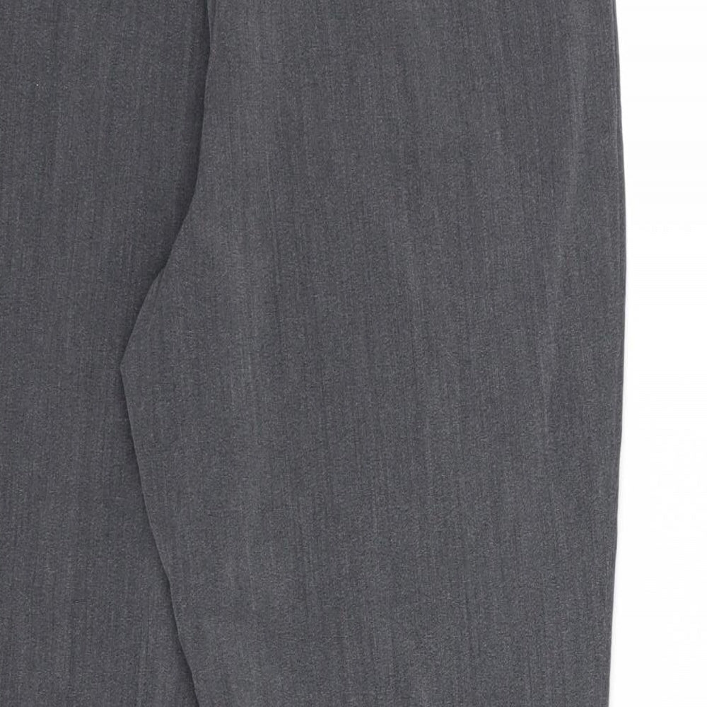 BM Casual Womens Grey  Rayon Dress Pants Trousers Size 14 L23 in