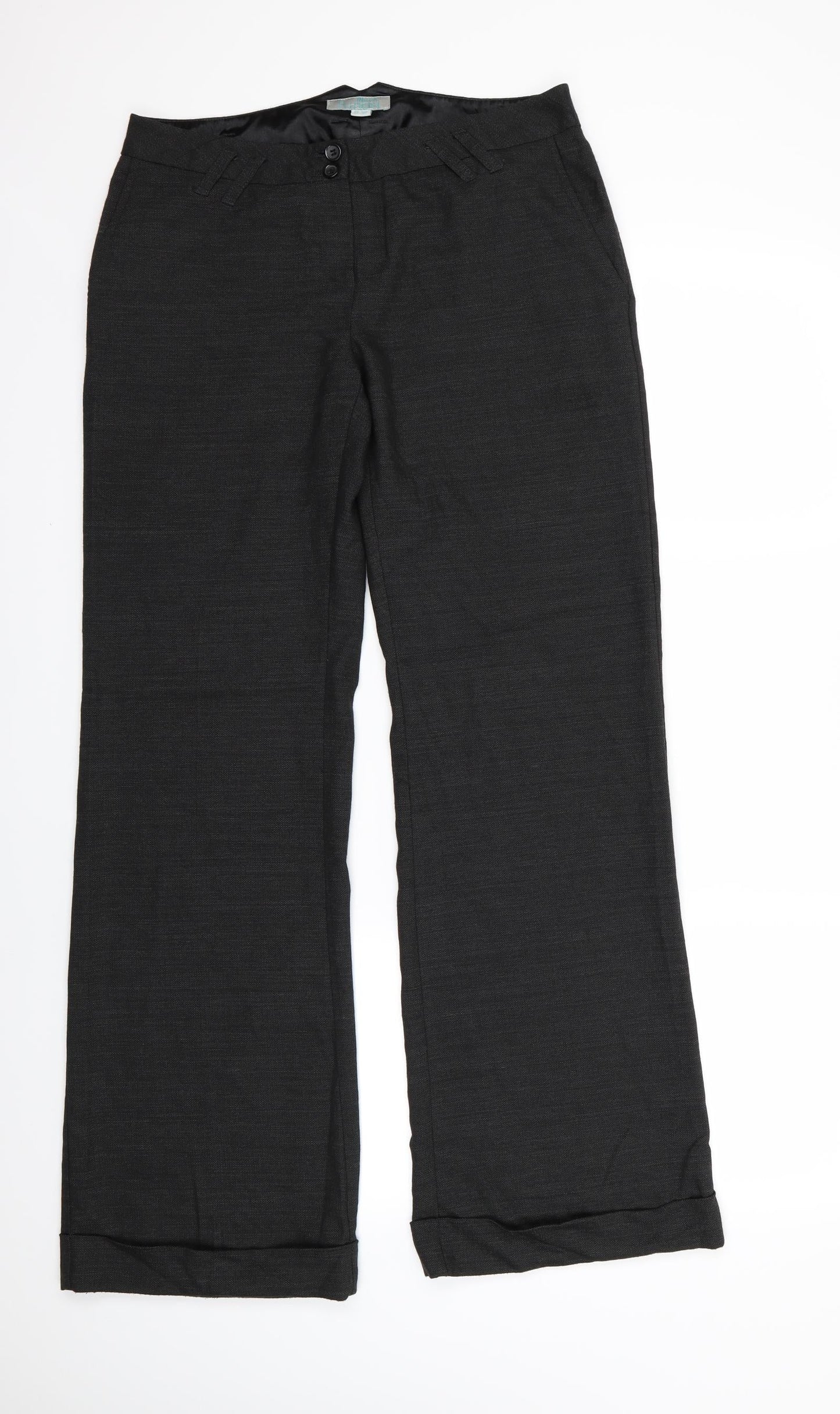 Monsoon Womens Grey  Rayon Dress Pants Trousers Size 12 L31 in