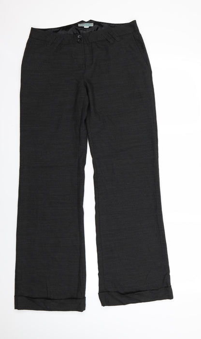 Monsoon Womens Grey  Rayon Dress Pants Trousers Size 12 L31 in