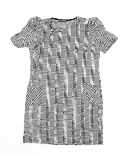 Cameo Rose Womens Grey Check  Shift  Size 10