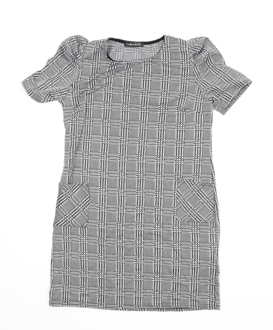 Cameo Rose Womens Grey Check  Shift  Size 10