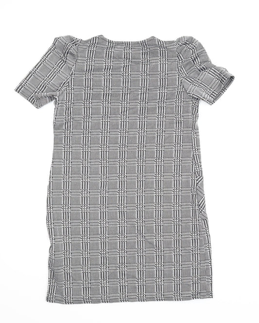 Cameo Rose Womens Grey Check  Shift  Size 10