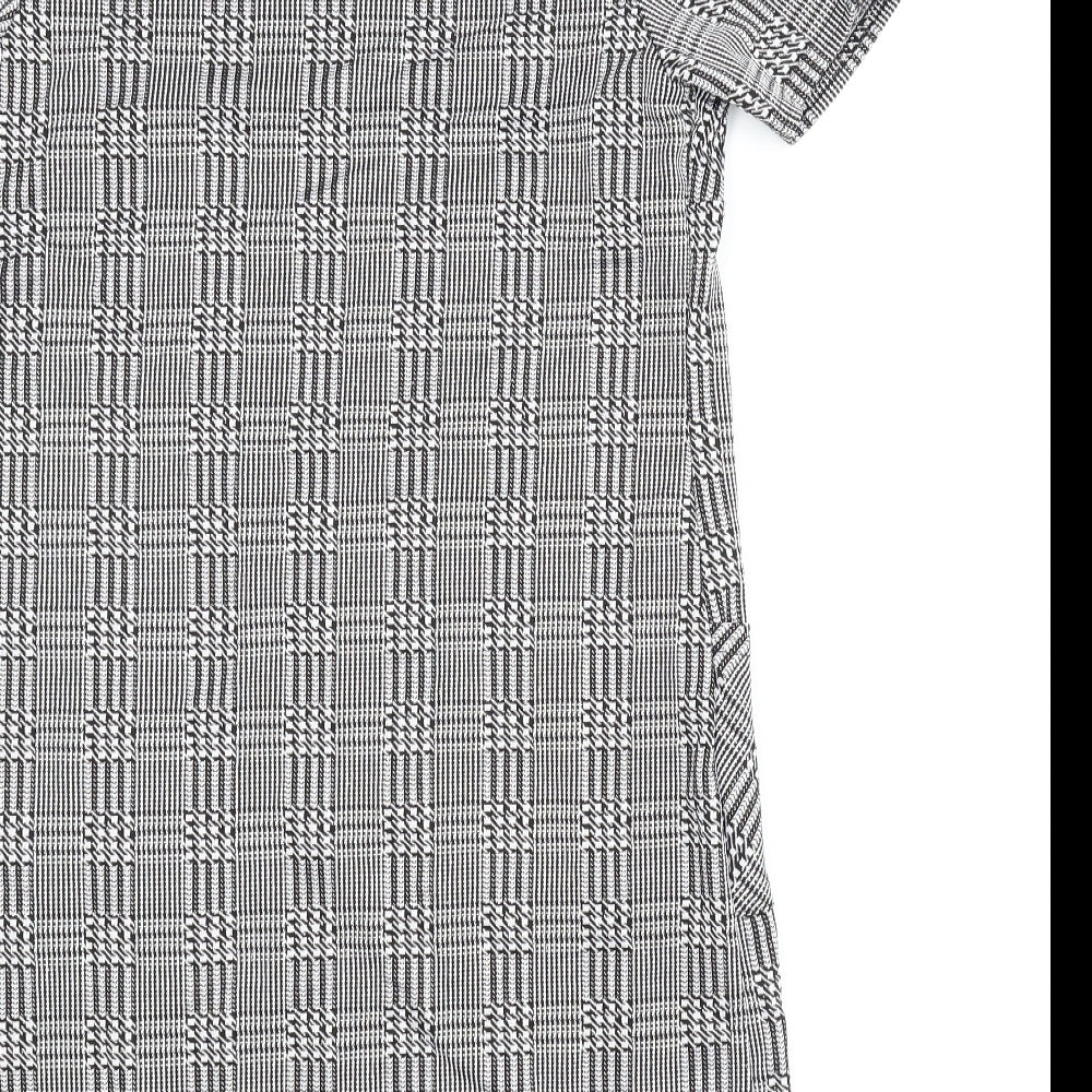 Cameo Rose Womens Grey Check  Shift  Size 10