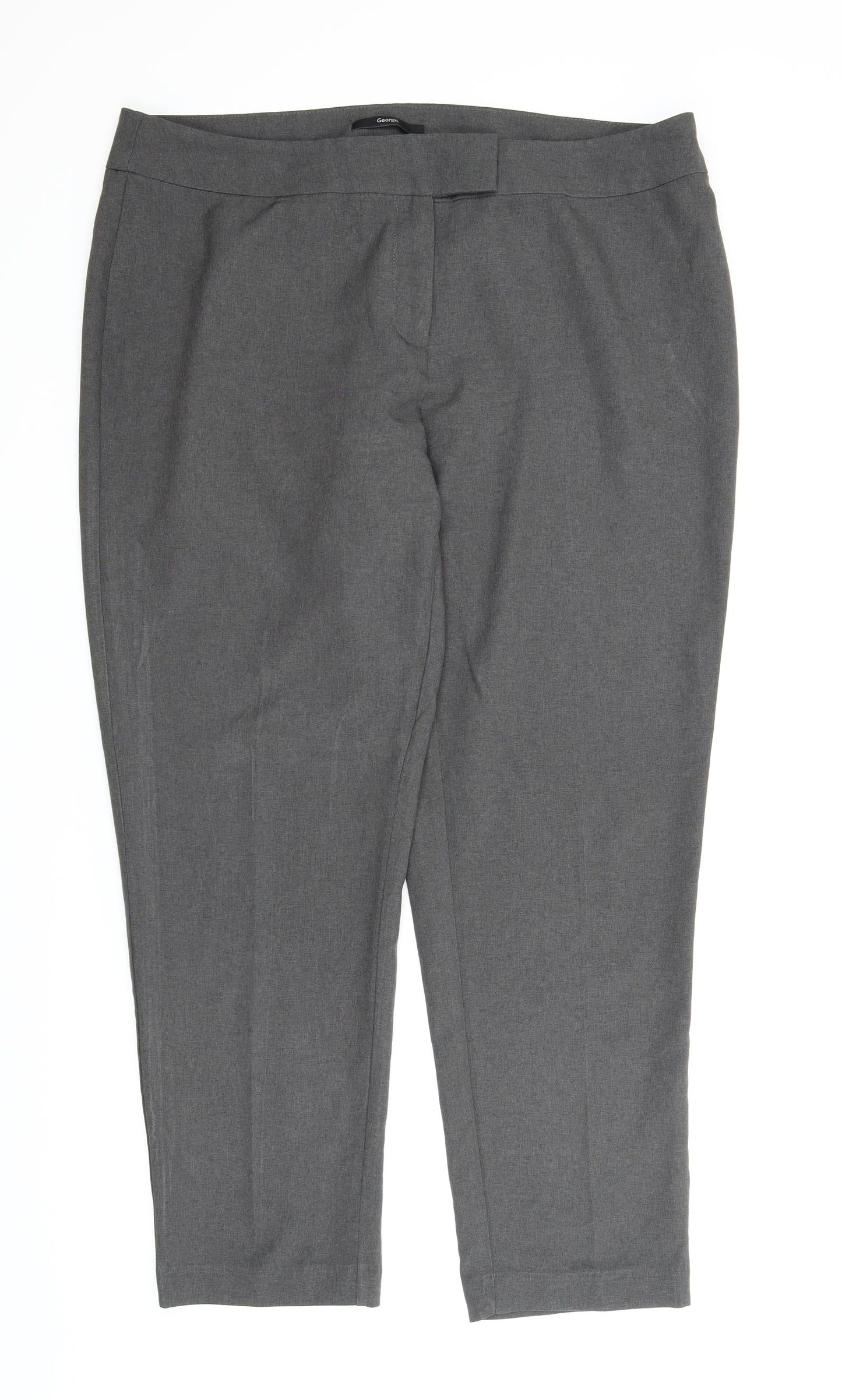George Womens Grey   Carrot Trousers Size 18 L27 in