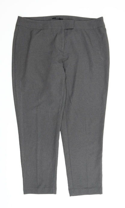 George Womens Grey   Carrot Trousers Size 18 L27 in