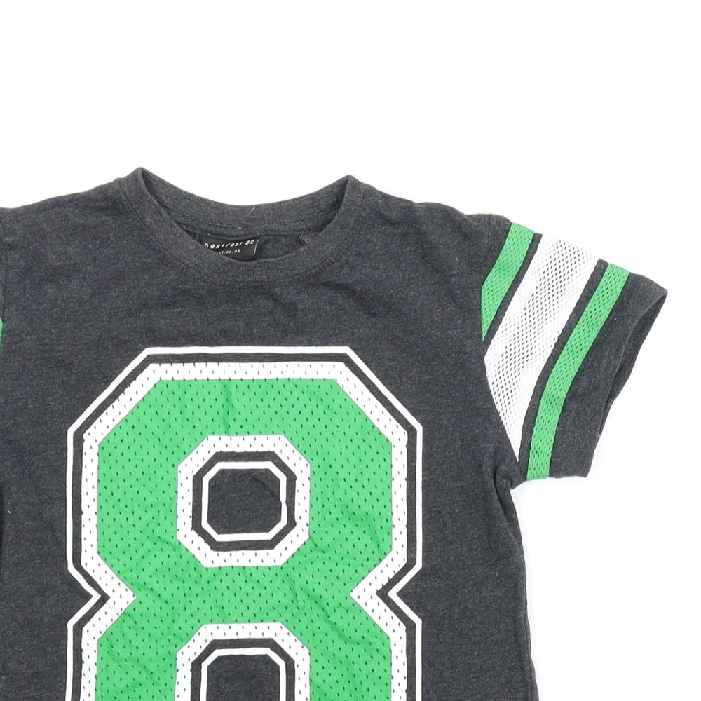 NEXT Boys Black   Jersey T-Shirt Size 5 Years
