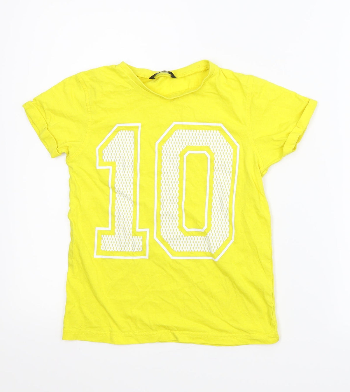 George Boys Yellow   Basic T-Shirt Size 8-9 Years