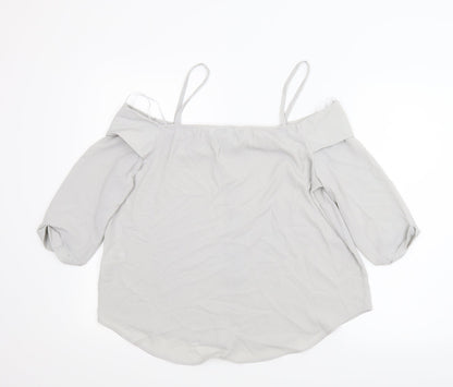 Select Womens Grey   Camisole Blouse Size 14