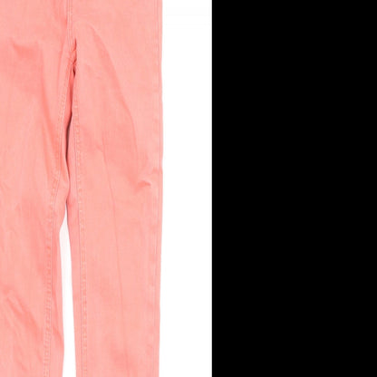 Queen Hearts Womens Pink  Denim Skinny Jeans Size XS L25 in