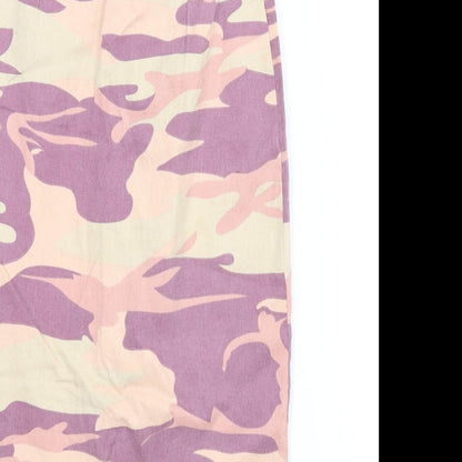 Primark Womens Purple Camouflage  Straight & Pencil Skirt Size 4