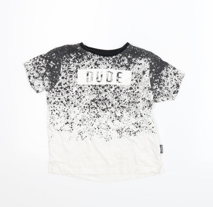 Primark Boys Grey   Basic T-Shirt Size 5-6 Years  - Flecked