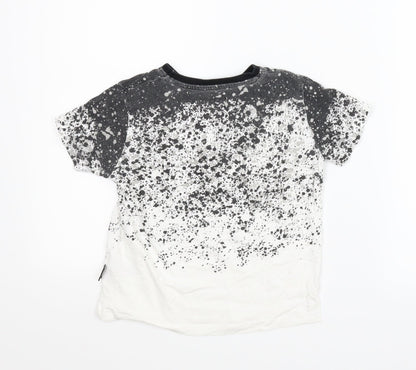 Primark Boys Grey   Basic T-Shirt Size 5-6 Years  - Flecked