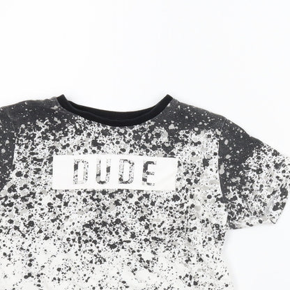 Primark Boys Grey   Basic T-Shirt Size 5-6 Years  - Flecked