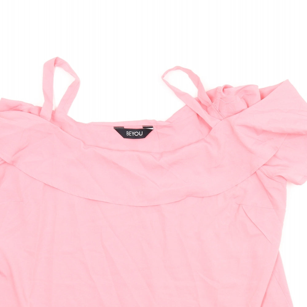 Womens UK Size 16 BeYou Pink Camisole Blouse