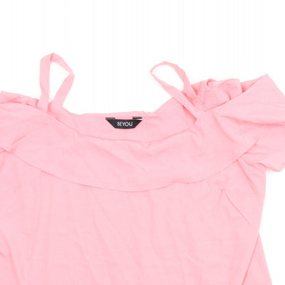 Womens UK Size 16 BeYou Pink Camisole Blouse