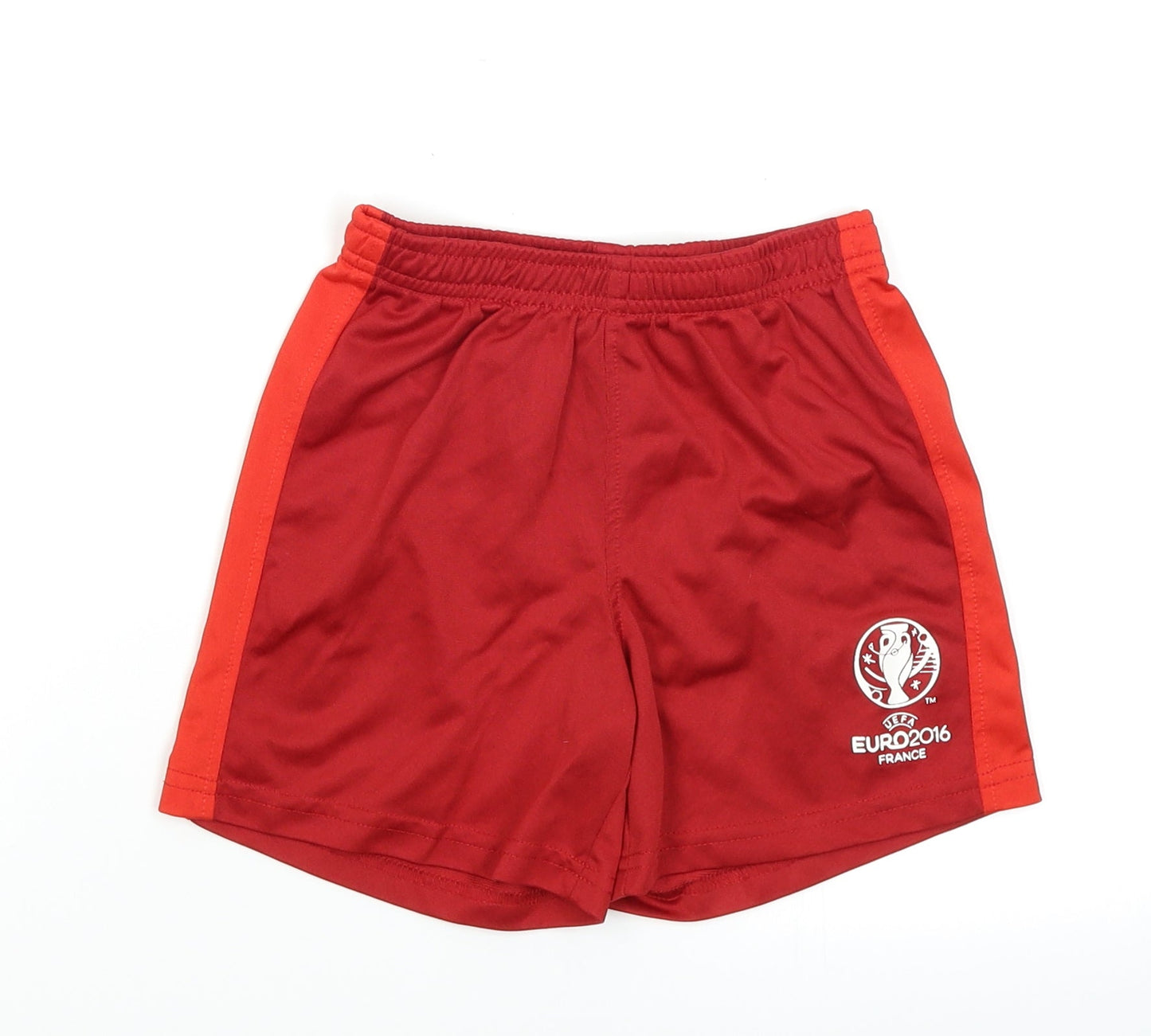 UEFA Euro 2016 Boys Red Colourblock  Sweat Shorts Size 7-8 Years - Spain